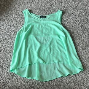 Mint green tank back detail large euc trendy